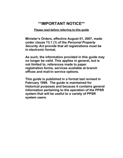 PPSA Guide - PPSACanada