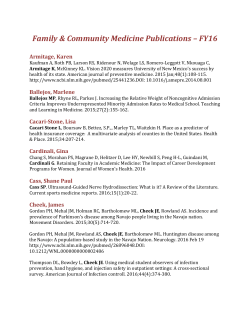 Current Publication List - Family and Community Medicine
