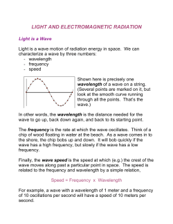 light and electromagnetic radiation