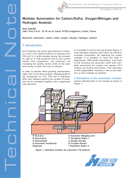 Modular Automation for Carbon/Sulfur, Oxygen/Nitrogen and
