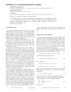 Instability of a constrained pendulum system