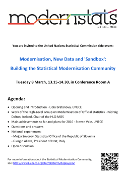 Modernisation, New Data and `Sandbox`: Building the Statistical