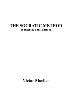 the Socratic Method of Teaching and Learning