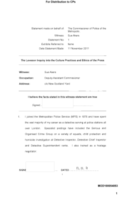 DAC Sue Akers - Leveson Inquiry