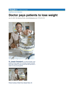 Doctor pays patients to lose weight
