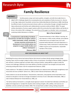 Research Byte Family Resilience
