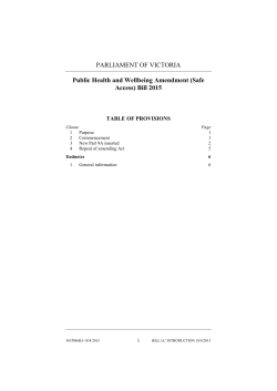 Public Health and Wellbeing Amendment (Safe Access Zones)