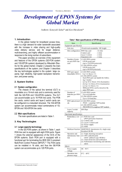 Development of EPON Systems for Global Market