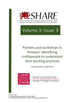 Painters and workshops in Pompeii: identifying craftspeople to