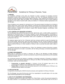 City of Roanoke, TX Filming Guidelines