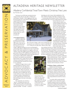 Fall/Winter 2016 Newsletter