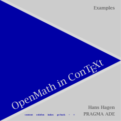 OpenMathinConTEXt - PRAGMA ADE web page