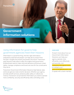 Government information solutions