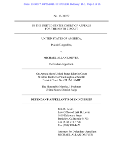 No. 13-30077 IN THE UNITED STATES COURT OF APPEALS FOR