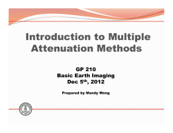 Introduction to Multiple Attenuation Methods