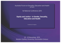 Australian Forum on Sexuality, Education and Health (AFSEH)
