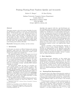Printing Floating-Point Numbers Quickly and Accurately