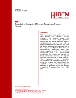 Quantitative Analysis of Fluorine