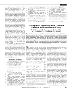 The Impact of Aerosols on Solar Ultraviolet Radiation