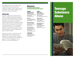 Teenage Substance Abuse