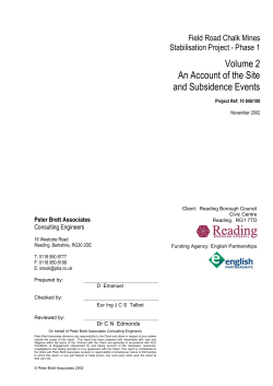 Vol 2 - An Account of the Site and Subsidence Events