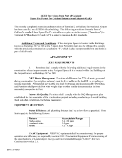 LEED Provisions from Port of Oakland Space Use Permit - ACI-NA