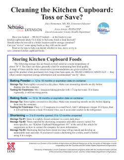 Cleaning the Kitchen Cupboard: Toss or Save?