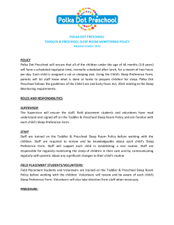 Sleep Policy Form - Polka Dot Preschool