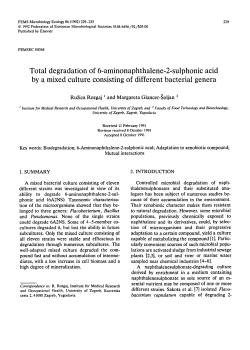 Total degradation of 6aminonaphthalene2sulphonic acid by a mixed