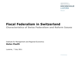 Fiscal Federalism in Switzerland