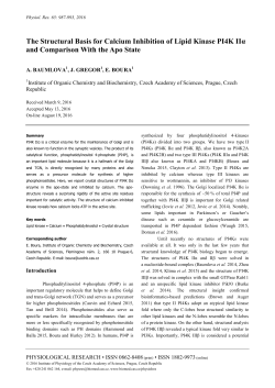 The Structural Basis for Calcium Inhibition of Lipid Kinase PI4K II&alpha;