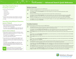 IntelliConnect&reg; &mdash; Advanced Search Quick