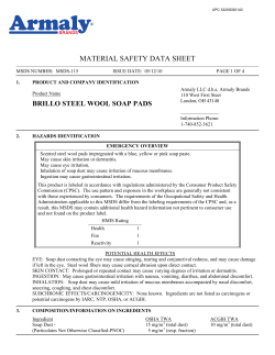 MATERIAL SAFETY DATA SHEET - E