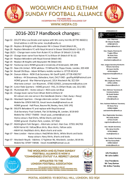 handbook details updates 2016/17 (page 1)