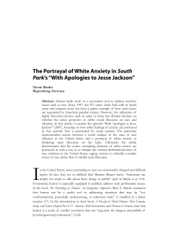 The Portrayal of White Anxiety in South Park`s “With