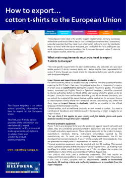 How to export cotton t-shirts to the EU