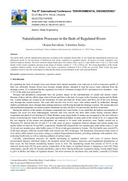 Naturalization Processes in the Beds of Regulated Rivers