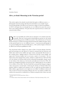 Alive, yet dead: Mourning in the Victorian period