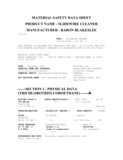 MATERIAL SAFETY DATA SHEET