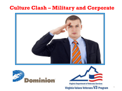 Culture Clash – Military and Corporate