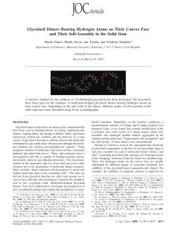 Glycoluril Dimers Bearing Hydrogen Atoms on Their