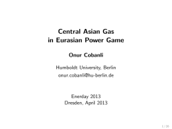 Central Asian Gas in Eurasian Power Game