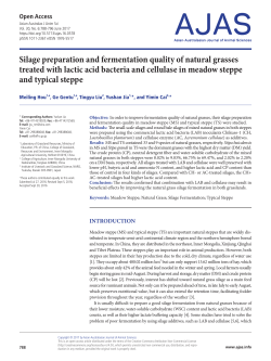 Silage preparation and fermentation quality of natural grasses