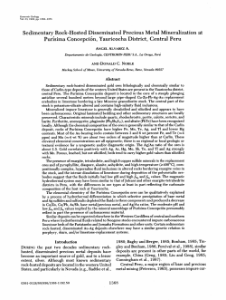 Sedimentary Rock-Hosted Disseminated Precious Metal