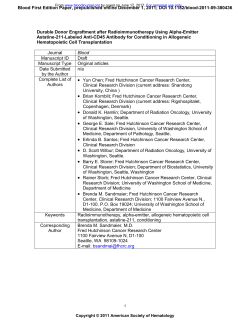 Durable Donor Engraftment after