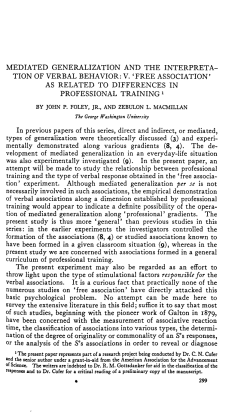 mediated generalization and the interpreta