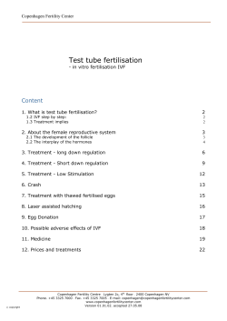Test tube fertilisation - Copenhagen Fertility Center