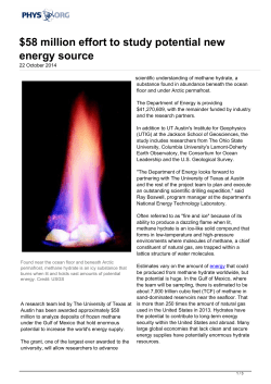 58 million effort to study potential new energy source