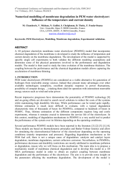Numerical modelling of membrane degradation in PEM