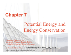 Potential Energy and Energy Conservation